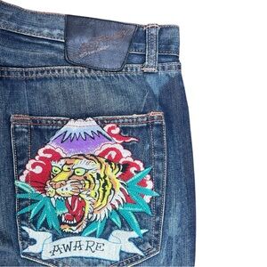 🐯 Ed Hardy Vintage Men’s Straight Leg Jeans – ‎ Size 36